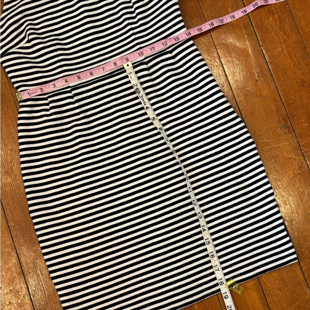 Boden Navy and White Striped Sleeveless Mock-Neck Dress - Picture 5 of 10